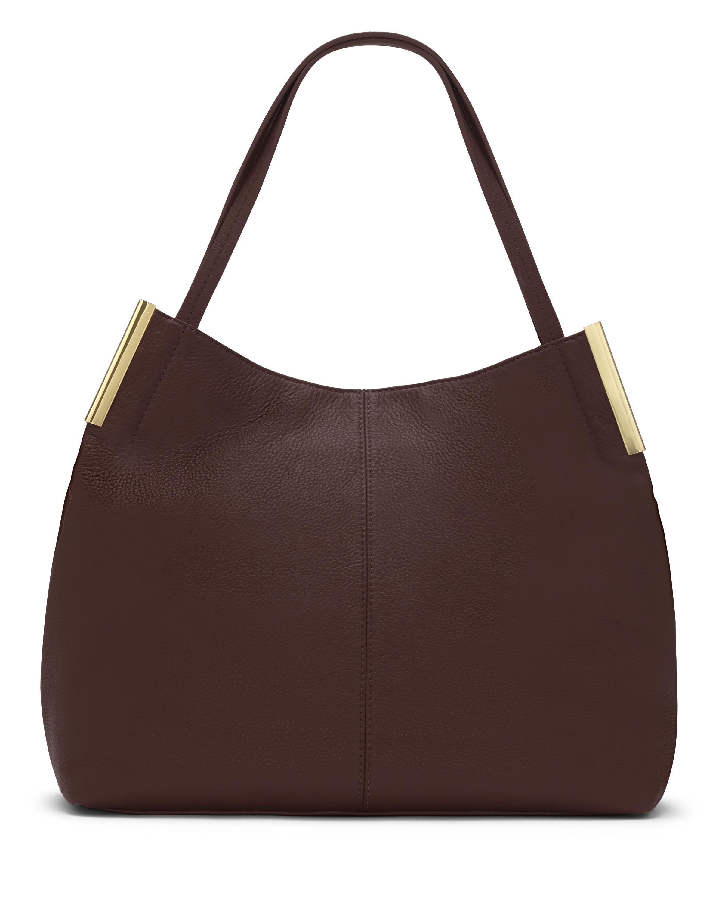 Vince Camuto Leather Tina Triple Compartment Tote In Brown Lyst